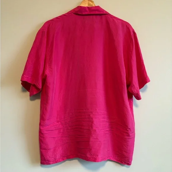 Daniel Hechter 100% Silk Button-Down Top | Size Medium - Picture 6 of 6